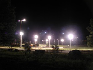 Unshielded Lights at Flagstaff Thorpe Ballfield